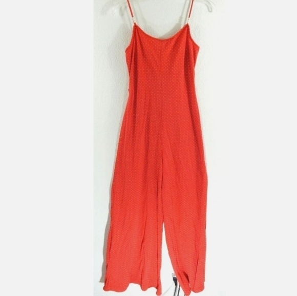 Vintage 1970's Polka Dot Wide Leg Jumpsuit - Picture 1 of 5